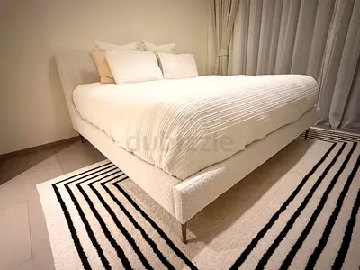 American king size bed and mattress upholstered platform bed with low profile frame - white