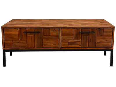 Industrial Style Wooden TV Unit with Metal Legs / Coffee table