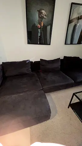 IKEA Dark Grey L-Shaped Sectional Sofa -QUICK SALE MOVING OUT THURSDAY