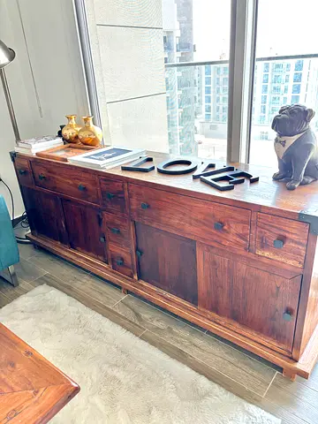 Solid Wood Sideboard / Console Cabinet - Large Rustic Storage