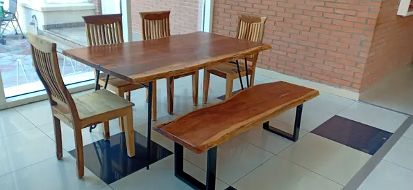 Clean Almost New Dining Table, Bench and Chairs