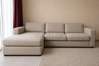 🏡 Home Centre L-Shaped Sofa with Chaise | Excellent Condition | Beige
