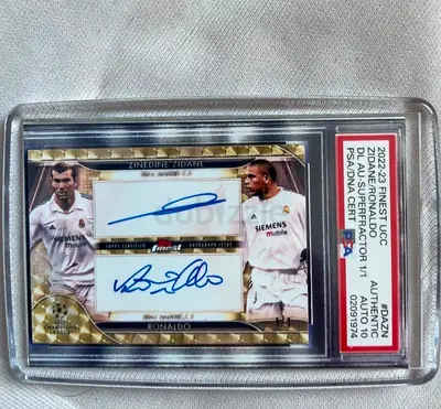 Dual Signed Zidane & Ronaldo 2022-23 Finest UCC Autograph Card (PSA/DNA Cert) for keys not for trade