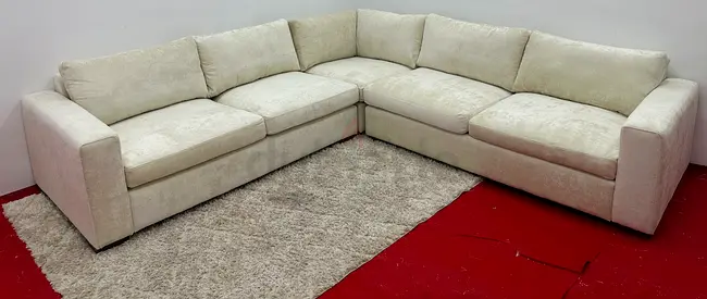 Amazing condition pottery barn beige color corner sofa