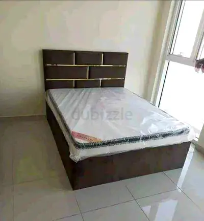 New Single bed frame with headboard and mattress