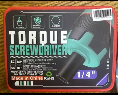Torque 1/4" Screwdriver Set - High Accuracy, Durable (Made in China)