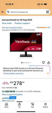 ViewSonic VA240 24-inch IPS Monitor - Full HD