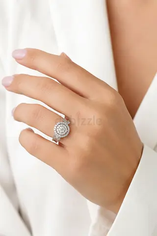 18K White Gold Natural Diamond Ring | 1.23 ct | Brand New