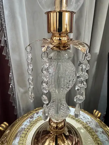 2pc’s Ornate Gold and Crystal Table Lamp