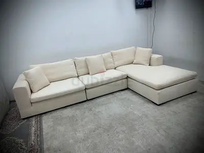 As perfect condition marina home beige color lshape sofa
