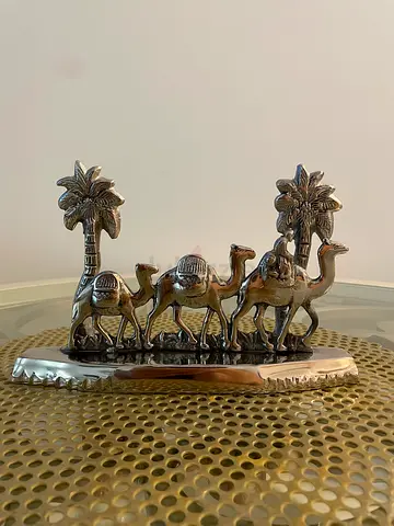 Decorative Metal Camel Caravan Figurine