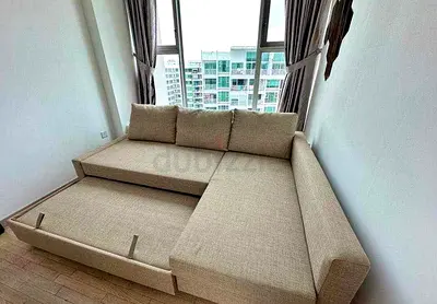 IKEA L shap Sofa store cum bed you want fix