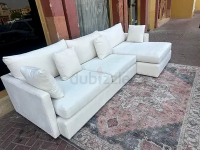 Crate and barrel L Shape Sofa Beige