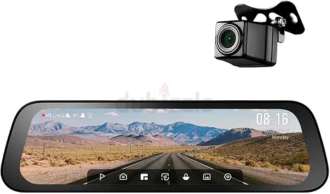 S500 Rearview Mirror DashCam, 3K 1944P Front And FHD Rear,