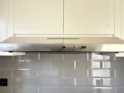 Stainless Steel Electrolux Freestanding Gas Cooker with Hood / Extractor