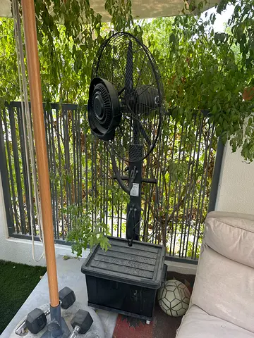 Outside fan used for bike training big one