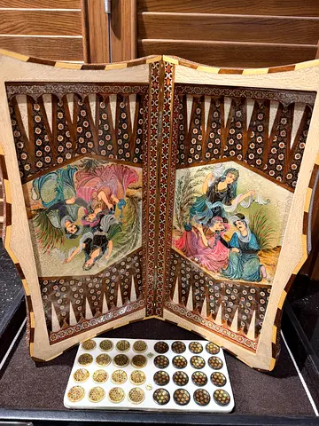 Miniature Handcrafted backgammon