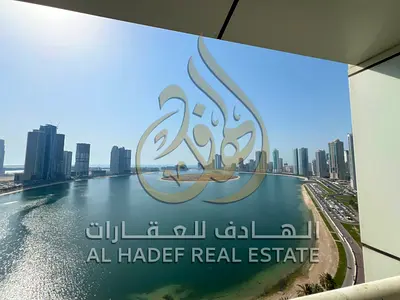 شقة غرفتين وصالة للإيجار السنوي في الخان الشارقة | بلكونة بإطلالة بحرية | 2 حمام ومطبخ كبير | شهر مجاني وصيانة وباركينج مجاني | تأمين كاش 5% | السعر 6