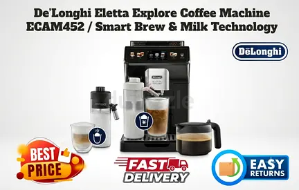 De'Longhi Eletta Coffee Machine ECAM452 -Excellent Condition All Accessories -FREE DELIVERY WARRANTY