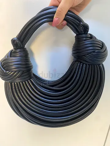 Black Knotted Rope Handle Statement Bag (brand new)