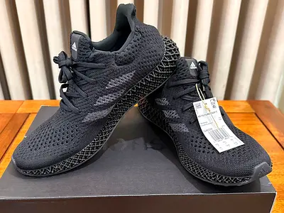 Adidas 4D Run Black Knit Sneakers - Brand New with Tags, USA