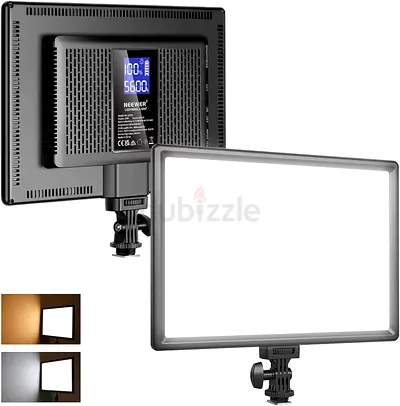 Neewer 192 LED Video Light Panel, 20W Ultra Thin Bi Color Dimmable DSLR Camera