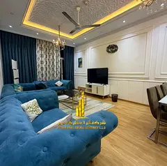Luxury apartment, second tenant. One bedroom and living room with an open view. Ajman One Tower. Ful