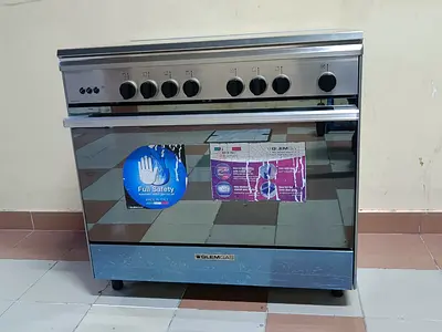 GLEMGAS Brand Latest Model Full Gas 5 Burner Cooker Range Size 90 X 60cm