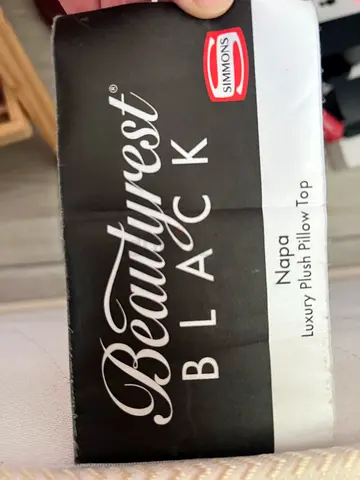 Simons Beautyrest Black Nappa Luxury Plush Pillow Top Mattress - Good Condition