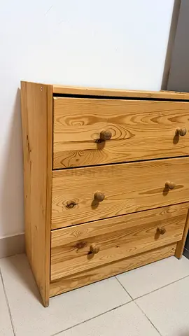 Solid Pine 4-Drawer Chest of Drawers - Natural Finish