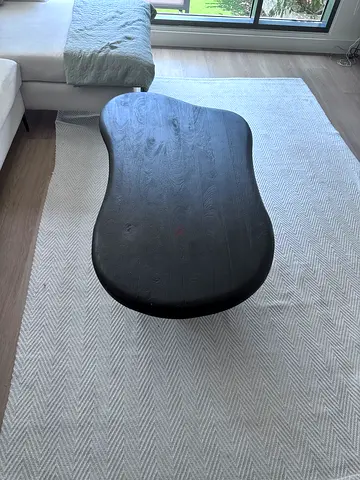 Modern Black Oval Coffee Table