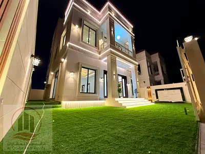 Villa for sale in Ajman, Al Helio area, including registration fees. 4 master bedrooms, living room