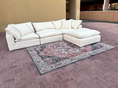 Marina Home Luscious feather 🪶 filled modular sofa with footstool