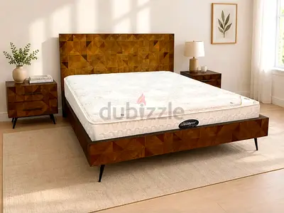 Marina Home Solid Wood King Size Bed Set