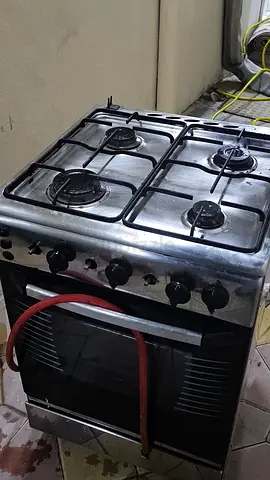 Used 4-Burner Gas Cooker with Oven - Stainless Steel