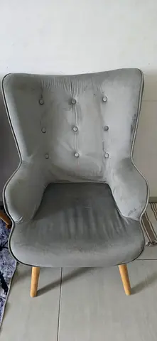 Grey velvet chairs