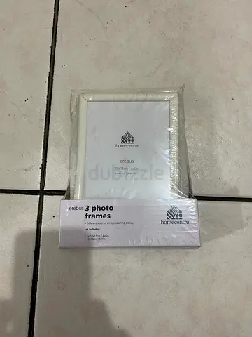 White 3-Photo Frame (new, still wrapped) - simple wall/desk frame