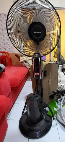 Krypton Standing Pedestal Fan – Oscillating, Black, Good Working Condition
