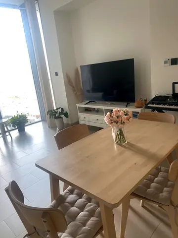 Light Wood Dining Table with Chairs - Scandinavian Style
