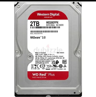 Western Digital WD Red Plus 2TB NAS HDD - SATA 6Gb/s (WD20EFPX)