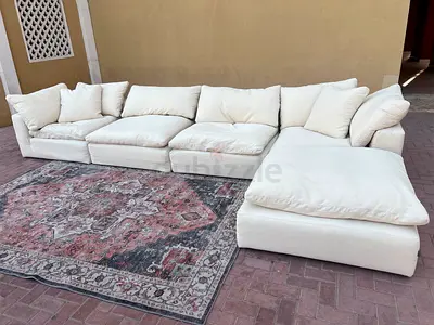 Marina Home Luscious feather 🪶 filled modular sofa with footstool
