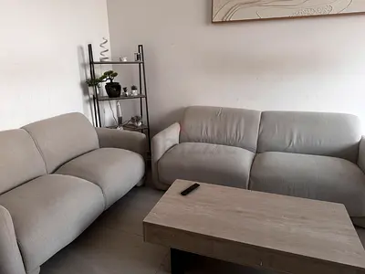 Sofa with center table