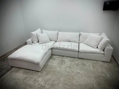 Excellent condition marina home luscious linen fabric sofa