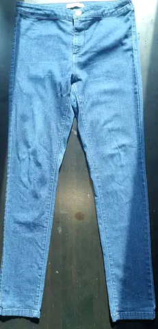 Women's High-Waist Straight Leg Blue Jeans - Size Medium