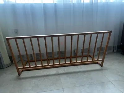 Oak removable bed safety side rail