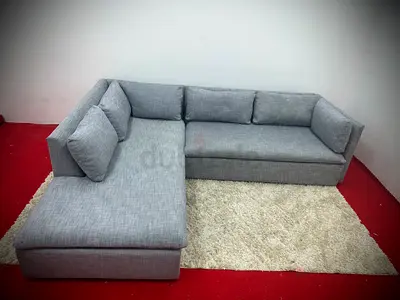 Looks great condition pottery barn grey color lshape sofa
