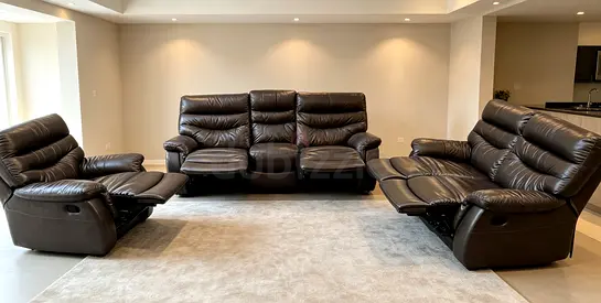 Sofa Recliner Leather 6 Seater