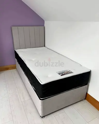 Luxury Fabric Bed Frame With Mattress Stylish Modern Design Headboard