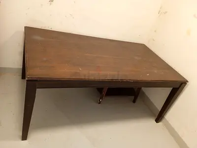 Solid Wood Rectangular Dining Table - Used, Good for DIY/Refinish