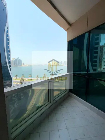 شقة ايجار 3 غرف في المجاز 2 بلكون باطلالة البحيرة